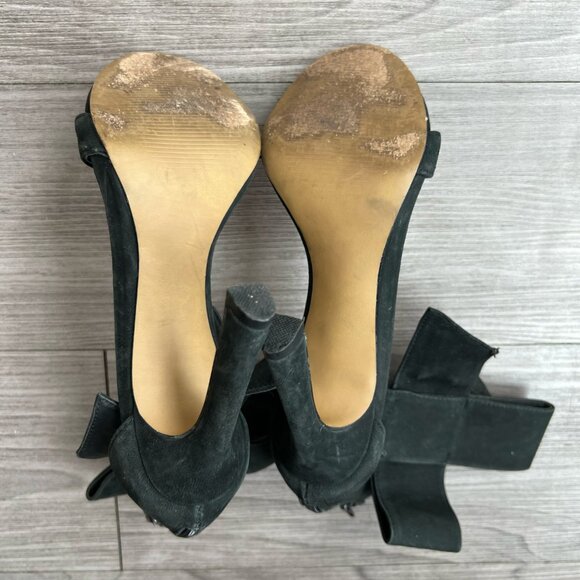 Betsey Johnson Friskyy Side Bow High Strappy Heels Sandals Size W7 - Picture 4 of 6